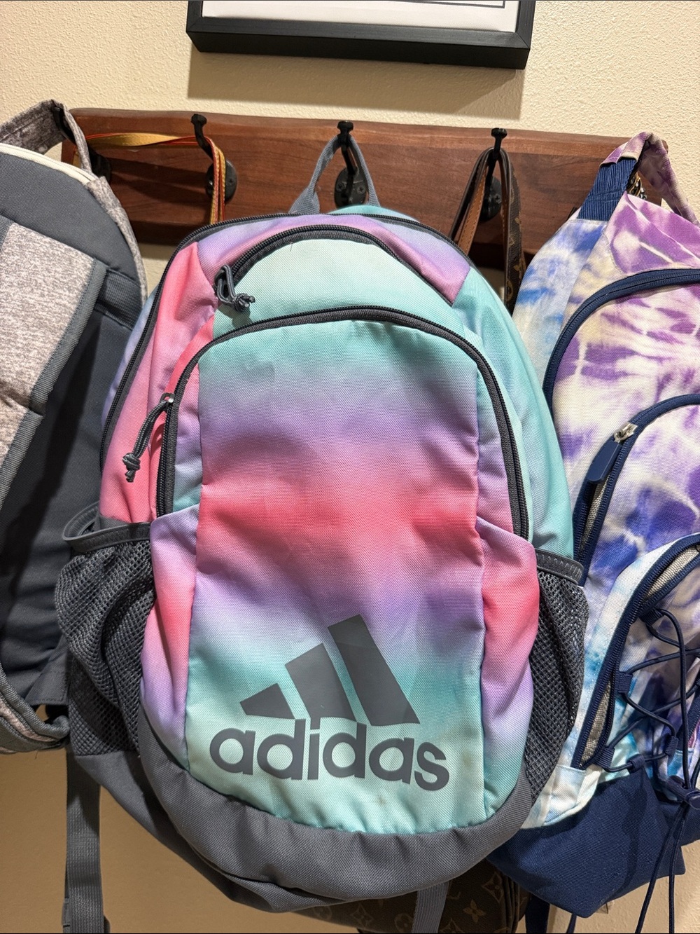 adidas Kids Gradient Backpack - Teal, Pink & Purple